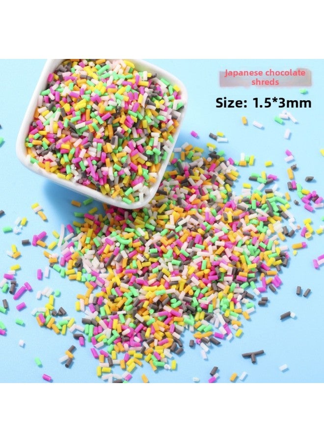 Ultra-light Clay Crystal Clay Soft Ceramic Tablet Sugar Grain Food Play Cream Glue Decoration Material Mobile Phone Shell Beauty Chocolate Silk-Color:3mm Japanese Chocolate Silk 500g-Specifications:500g  - Image 3