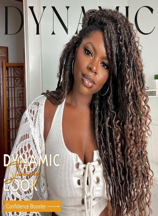 ويجني باروكة شعر مضفرة بوهو من WIGNEE، مع دانتيل أمامي مزدوج، وشعر مستعار مضفر من Goddess Faux Locs، مُنتَفّى مسبقًا بتطريز شعر الطفل، وشعر مستعار مضفر بدون عقد مربعة للنساء ذوات البشرة السمراء - Image 5