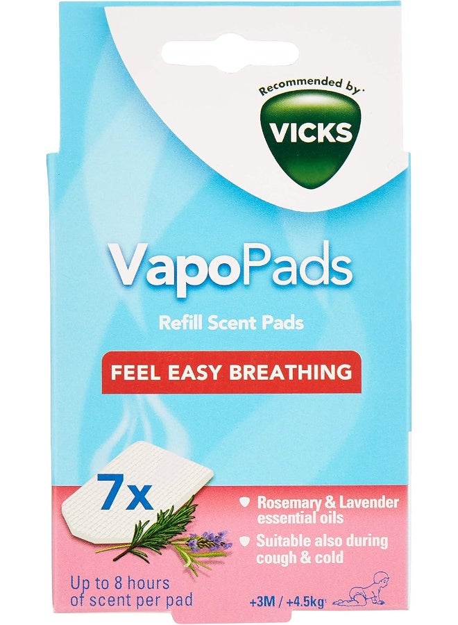 Vicks فابوبادز روزماري و لافندر 7 وسادة عطرية مع زيوت أساسية - Image 1