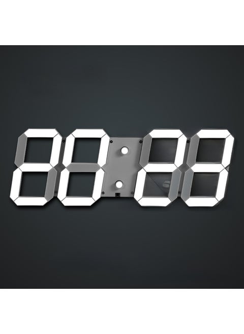 Modern Decorative Large LED Wall Clock4-digit hollow white shell White-WIFI version (APP control) 4-digit hollow white shell White-WIFI version (APP control)