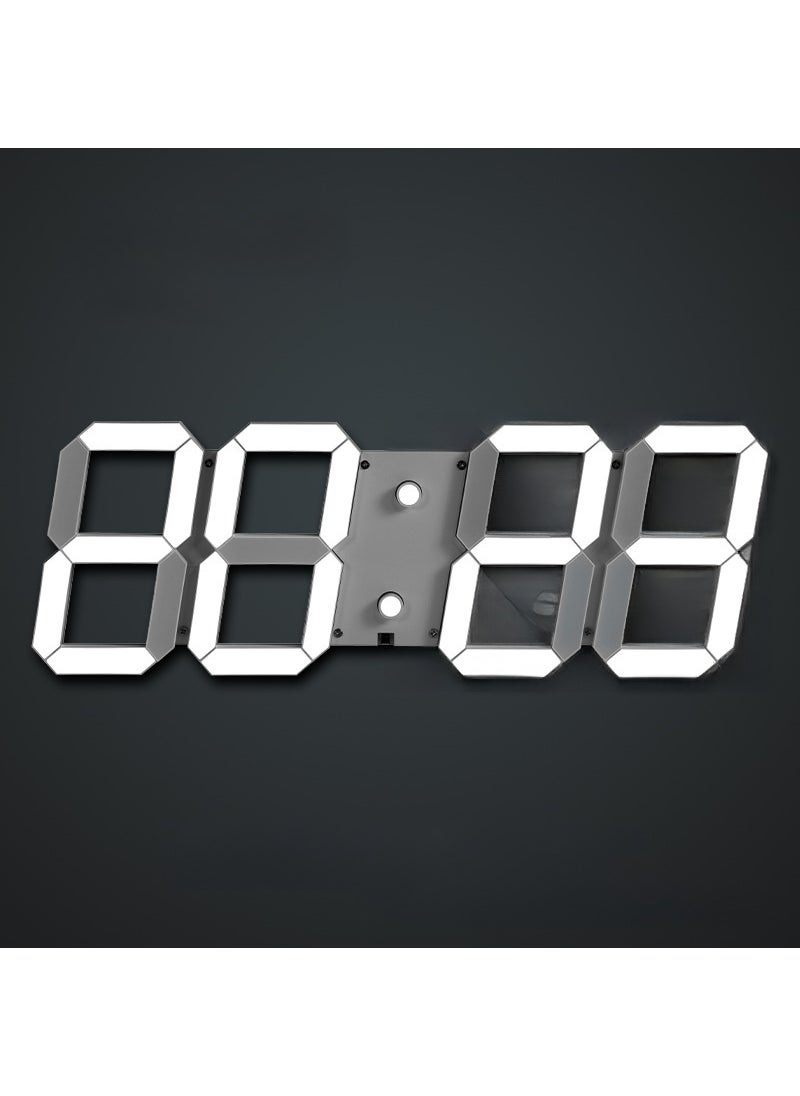 Modern Decorative Large LED Wall Clock4-digit hollow white shell White-WIFI version (APP control) 4-digit hollow white shell White-WIFI version (APP control)