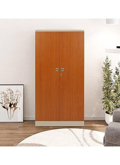 RIGID Steel Office Cupboard with Wooden Door Beige 183x91.4x47.5cm  - Image 1