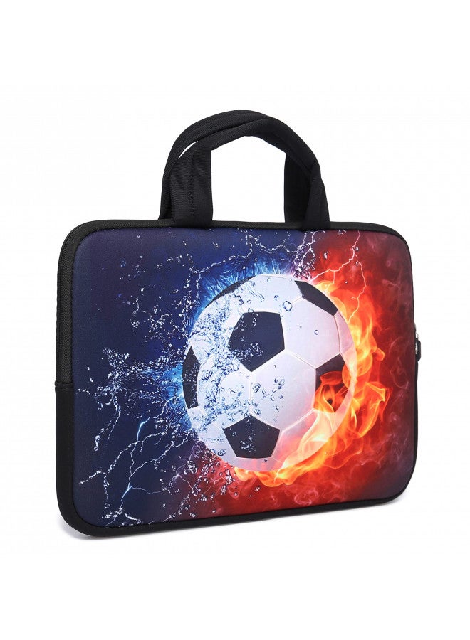 HAPLIVES 11" 11.6" 12" 12.1" 12.5" inch Laptop Carrying Bag Chromebook Case Notebook Ultrabook Bag Tablet Cover Neoprene Sleeve Fit Apple MacBook Air Samsung Google Acer HP DELL Lenovo Asus(Football Fire) - Image 2