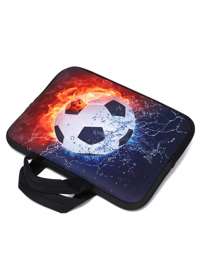 HAPLIVES 11" 11.6" 12" 12.1" 12.5" inch Laptop Carrying Bag Chromebook Case Notebook Ultrabook Bag Tablet Cover Neoprene Sleeve Fit Apple MacBook Air Samsung Google Acer HP DELL Lenovo Asus(Football Fire) - Image 3