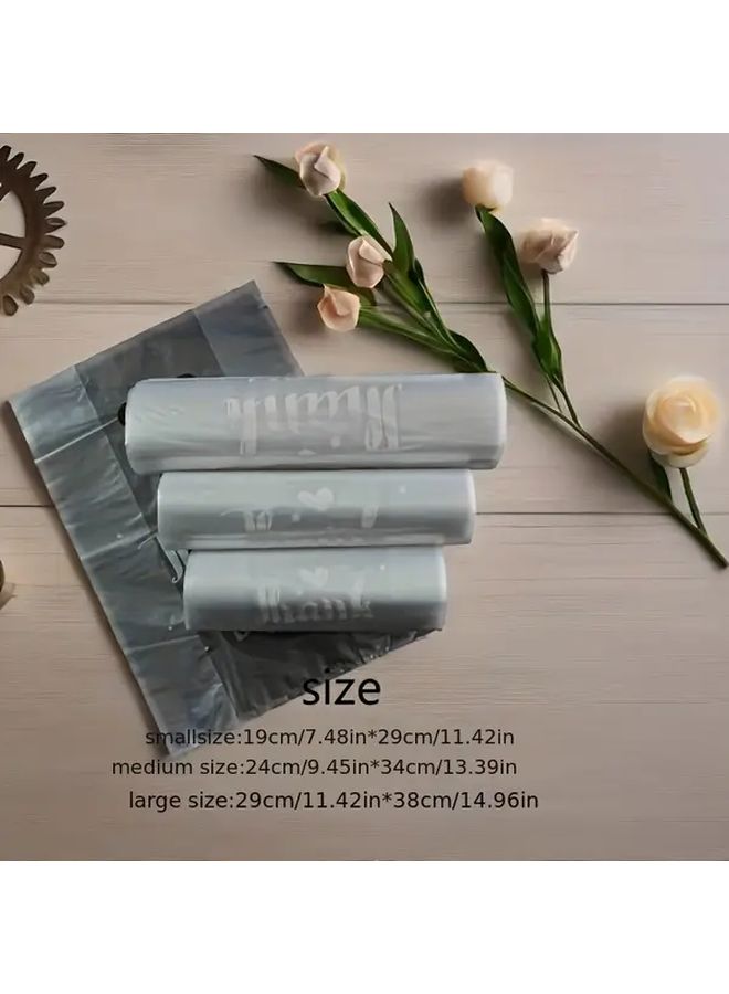 50 Large Transparent Plastic Gift Bags with Handles for Shopping Party Favors - Image 3
