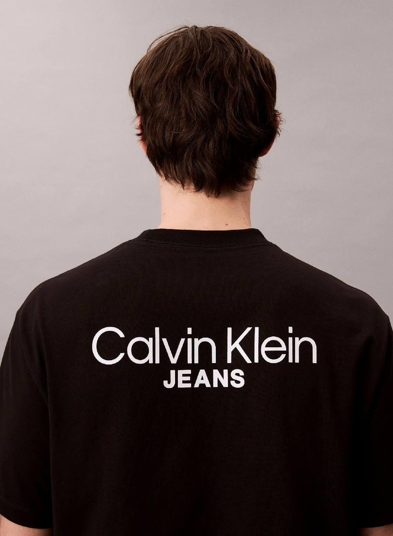 كالفن كلاين جينز تيشيرت بشعار خلفي - Image 4