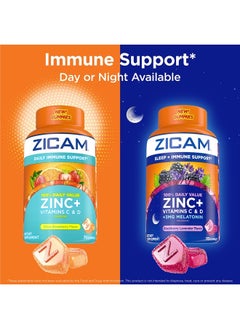 ZICAM Daily Immune Support, Gummy Supplement, Zinc, Vitamin C and Vitamin D, Citrus Strawberry Flavor, 70 Count  - Image 4