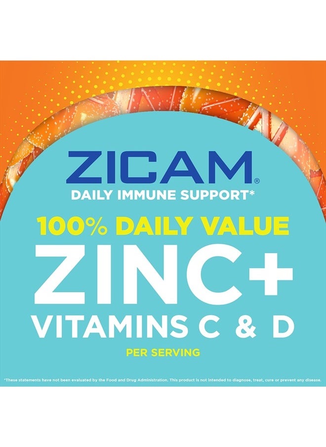 ZICAM - Daily Immune Support, Gummy Supplement, Zinc, Vitamin C and Vitamin D, Citrus Strawberry Flavor, 70 Count - Image 1