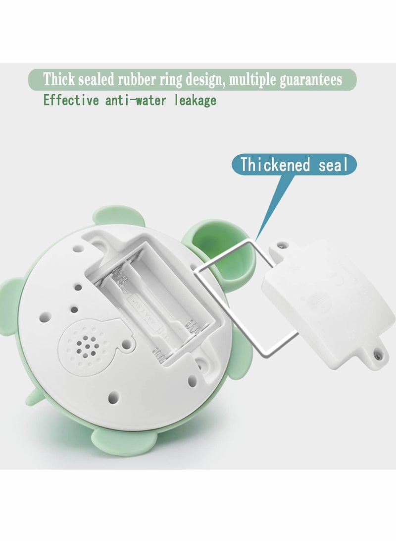 كاست ويف ألعاب حمام الأطفال، لعبة رش الماء الحثي على شكل سلحفاة مع إضاءة LED، لعبة رش للأطفال الصغار، لعبة حوض استحمام على شكل حوت - Image 2