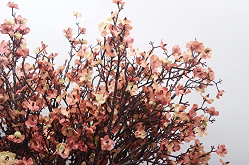JAKY Global JAKY-Global Babys Breath Silk Artificial Flowers 6 Bundle European Fake Flowers Decor Wedding Party Fall Stems Decoration Bouquets DIY Home Garden,Farmhouse,Living Room Decor (Beige Brown-6pcs) - Image 5