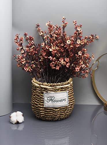 JAKY Global JAKY-Global Babys Breath Silk Artificial Flowers 6 Bundle European Fake Flowers Decor Wedding Party Fall Stems Decoration Bouquets DIY Home Garden,Farmhouse,Living Room Decor (Beige Brown-6pcs) - Image 4