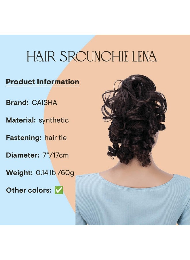 كايشا قطعة شعر جامبو سكرانشي أوبدو ضخمة ومجعد وفوضوي كعكة براون ميكس G4L - Image 2