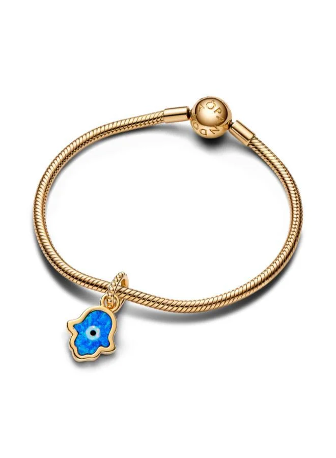 PANDORA Opalescent Blue Hamsa Hand Dangle Charm