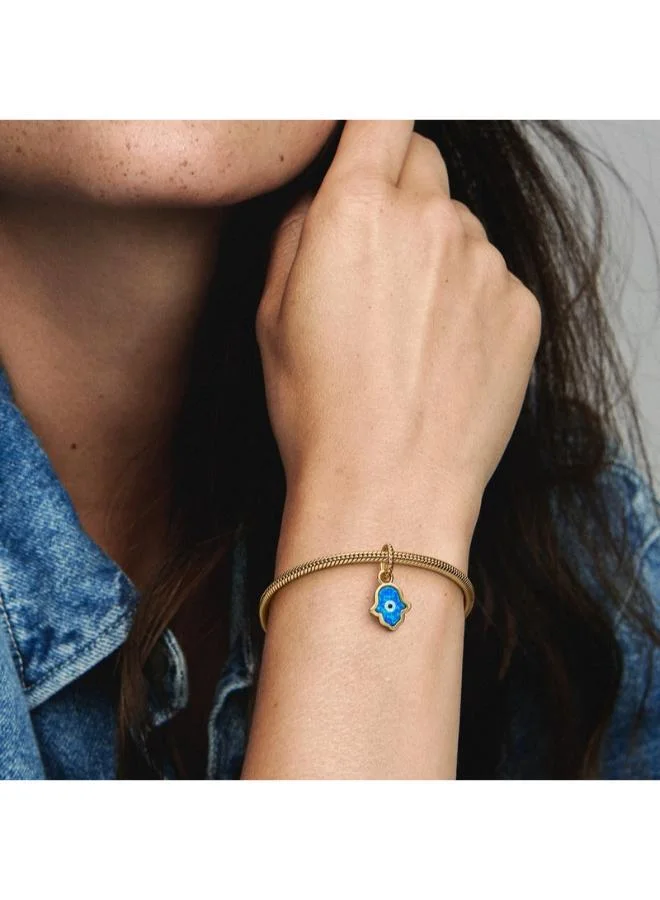PANDORA Opalescent Blue Hamsa Hand Dangle Charm