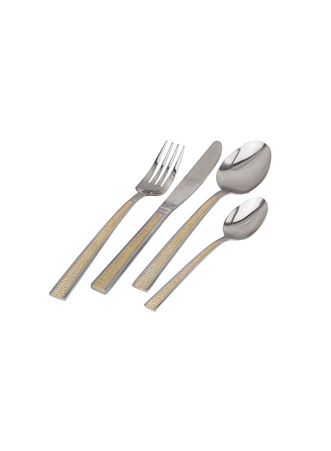 Berger 24 Piece Silverware Flatware Cutlery Set With Square Stand, Stainless Steel Includes 6 Knife, 6 Fork, 6 Tea Spoon, 6 Dinner Spoon, Mirror Polished, Dishwasher Safe - Image 3