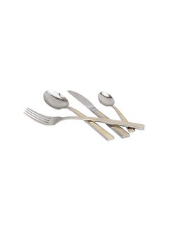 Berger 24 Piece Silverware Flatware Cutlery Set With Square Stand, Stainless Steel Includes 6 Knife, 6 Fork, 6 Tea Spoon, 6 Dinner Spoon, Mirror Polished, Dishwasher Safe  - Image 2