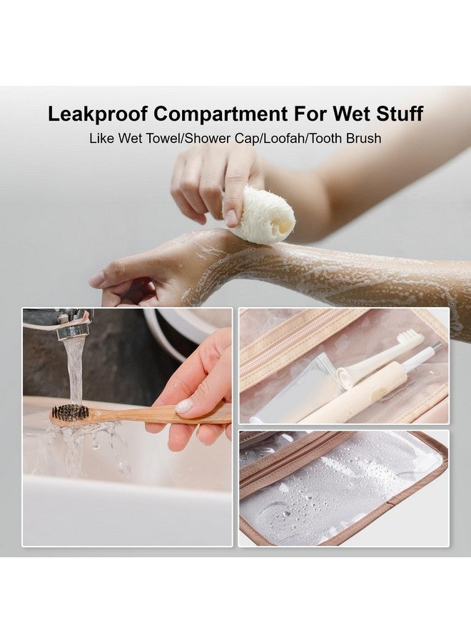 إيفر فن حقيبة أدوات الزينة للسفر من Everfun للنساء مزودة بحجرة مانعة للتسرب، ومنظمة لمستحضرات التجميل، ومجموعة أدوات الزينة، وإكسسوارات السفر الأساسية التي يجب اقتناؤها - Image 4