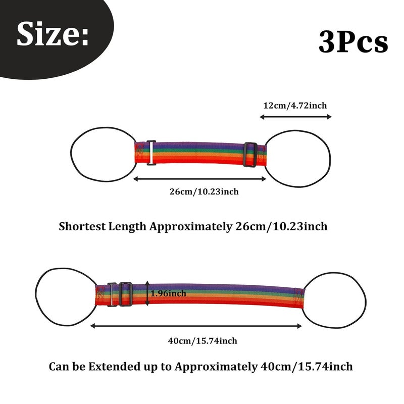 Aeenioy 3Pcs Luggage Straps for Suitcases,Luggage Strap, Adjustable Elastic Luggage Straps Bag Bungees for Carry Bag, Travel Belt Luggage Fixing Straps Clamping Strap, Travel Belt for Luggage Over Handle - Image 2