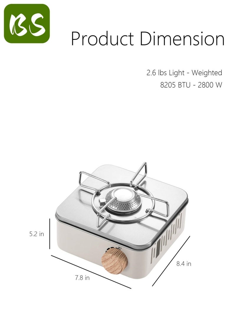 BS Ultra-light, portable, and versatile gas stove | Stable and windproof | Powerful flame and 3-second ignition | No power required | 75% smaller than conventional stoves | Suitable for camping, fishing, and indoor cooking - Image 2