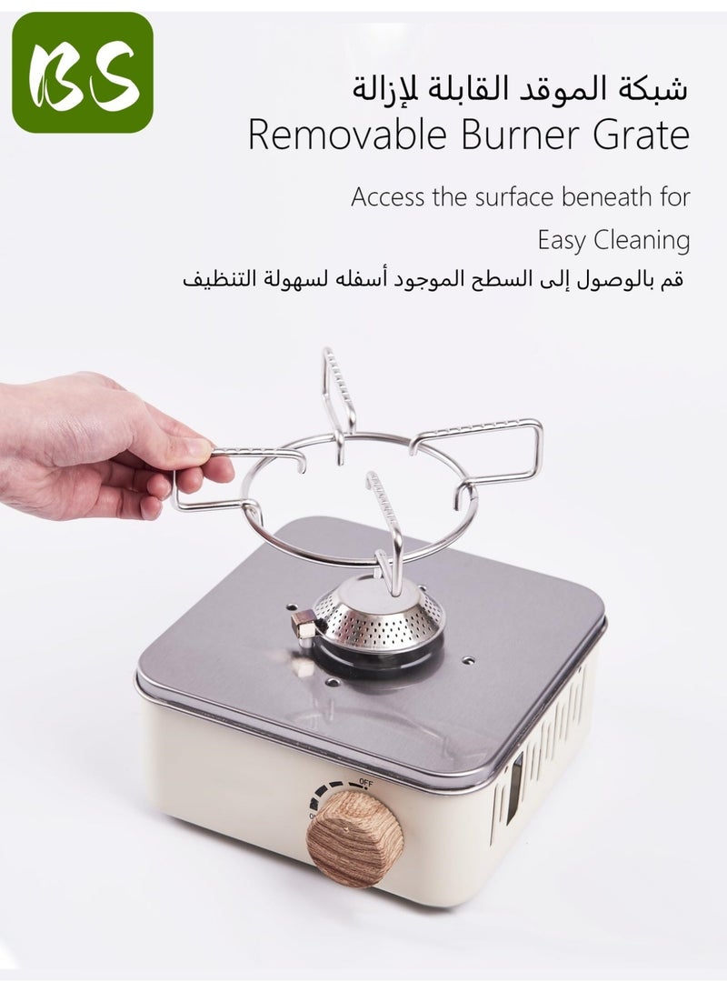 BS Ultra-light, portable, and versatile gas stove | Stable and windproof | Powerful flame and 3-second ignition | No power required | 75% smaller than conventional stoves | Suitable for camping, fishing, and indoor cooking - Image 3
