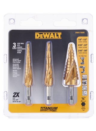 Step Drill Bit Set 3 Piece Dwa1790Ir One Size - pzsku/Z8E0F24250D5E868BC54AZ/45/_/1700021547/d137a8ca-d4a4-4193-835b-8a65249dc1ce