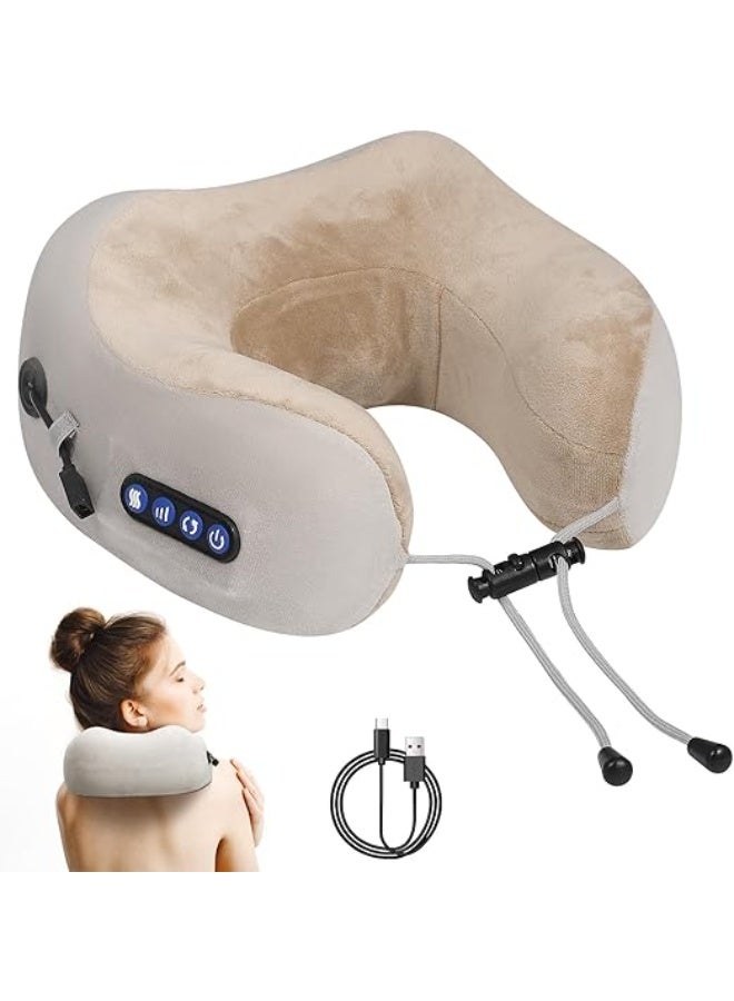 USB Neck Massage Pillow – Portable 3-Mode Kneading, Vibration & Heat Massager for Neck, Back & Shoulder Pain Relief, Ideal for Home, Office & Car - Image 1