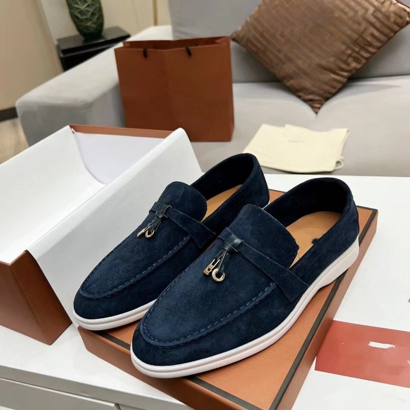 23 New European Station Loafers Women'S Flat Latch Shoes Vintage Penny Shoes Slip-On Lazy Shoes Casual Shoes - Image 1