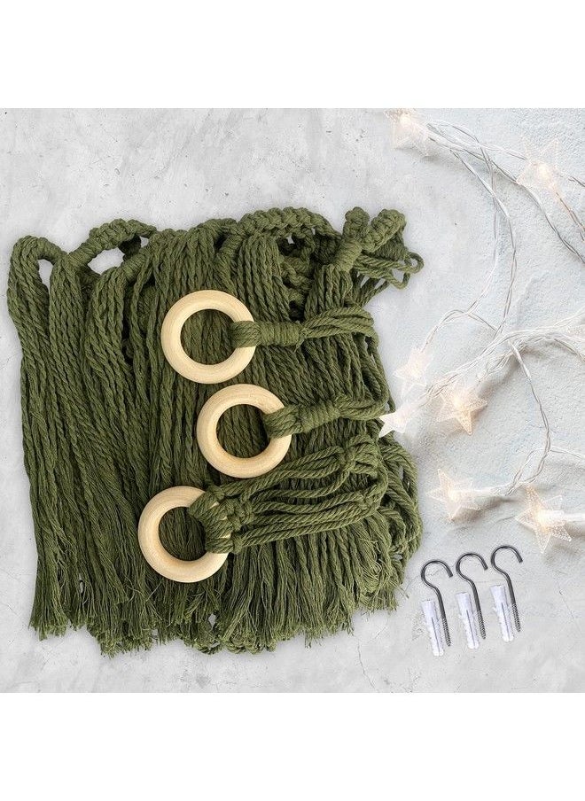 Artist Unknown - Stuffed Animal Net Or Hammock Jumbo With Warm White Led String Star Lights Wall Hooks Stuffed Animal Hammock Squishmallow Net Corner Net For Stuffed Animals For Wall (X Large Army Green) - Image 1