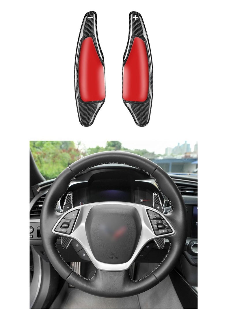 Generic Original Carbon Fiber Steering Wheel Paddle Shifter Fit For Chevrolet 2016-2019 Camaro C7 - Black  - Image 1