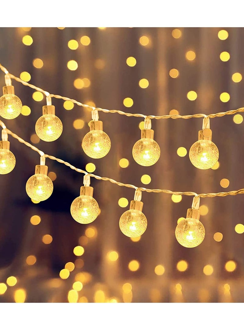 Generic - أضواء غلوب سلسلة أضواء تعمل بالبطارية في الهواء الطلق مع جهاز توقيت عن بعد 20FT 40 LED أضواء خرافية داخلي في الهواء الطلق أضواء معلقة مقاومة للماء للفناء أكشاك شرفة حديقة غرفة نوم ديكور - Image 1