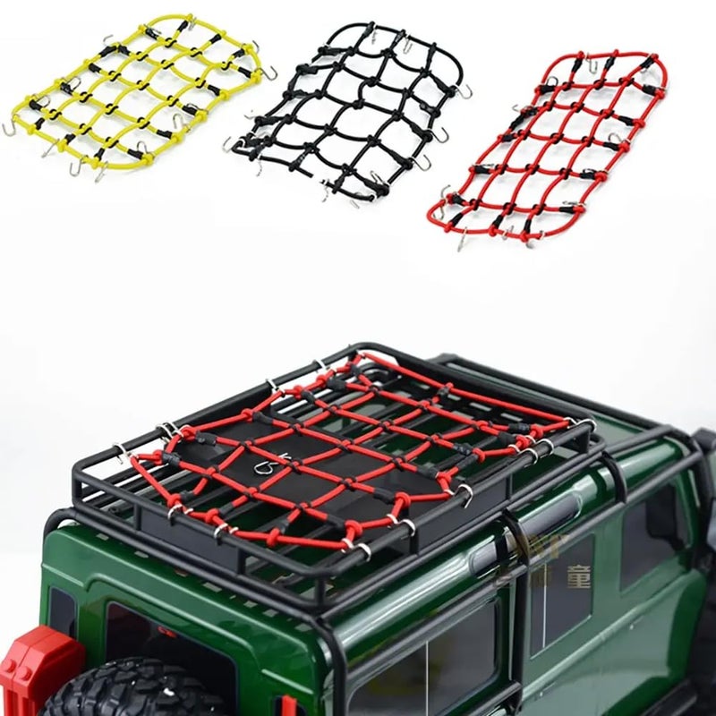 شبكة الأمتعة المرنة ذات السقف الأحمر لموديلات RC Crawler ذات المقياس 1/10 مثل 90046 والمشابهة - Image 4