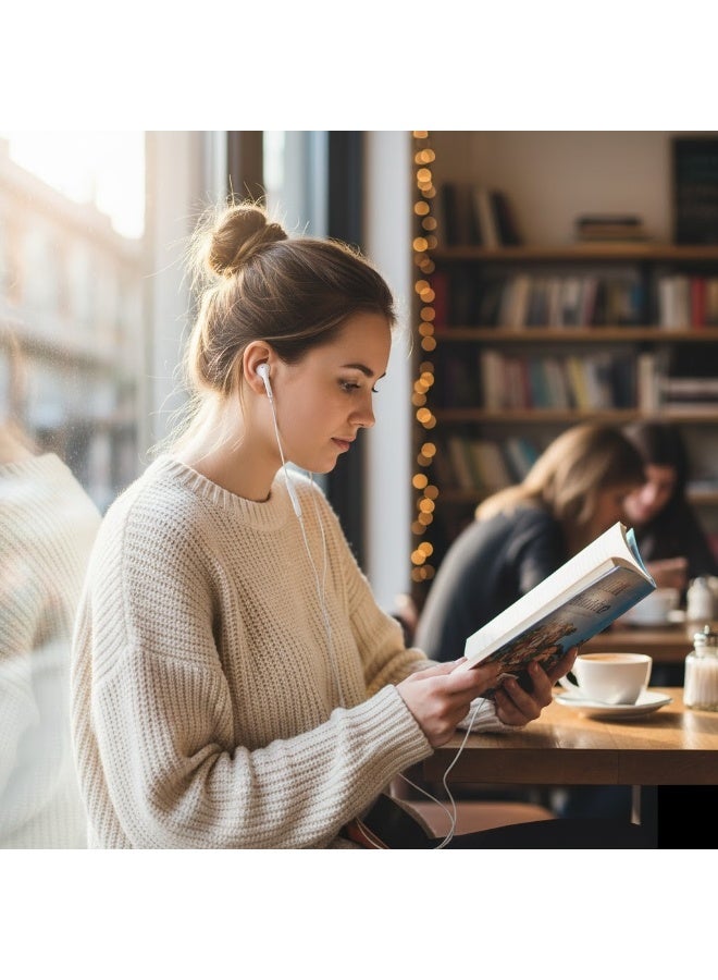 TG-HF68 Wired Headphones with Microphone - Strong Stereo Sound and Deep Bass - White - Image 4