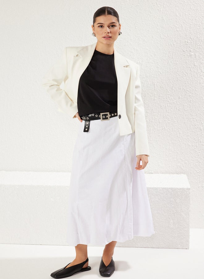 trendyol Black-Skin Slit Detail Sleeveless Knitted Undershirt T-Shirt - Image 2