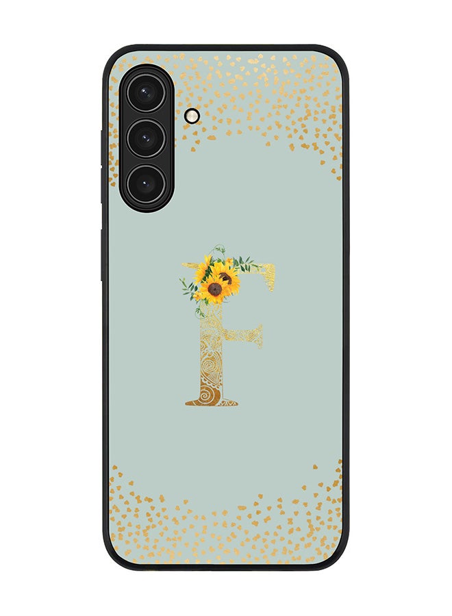 Stylizedd For Samsung Galaxy A17 / A17 4G Case,Slim fit Camera Protection, Shockproof Thin Phone cover  - Custom Floral Monogram - F  (Light Grey )