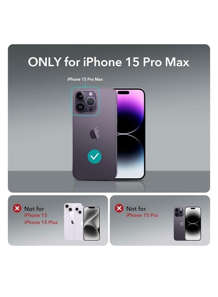 Case Magnetic Transparent protection cover Compatible with iPhone 15 Pro Max with non-slip edges, anti-yellowing and Support MagSafe Wireless Charging (iPhone 15 Pro Max) - Image 4