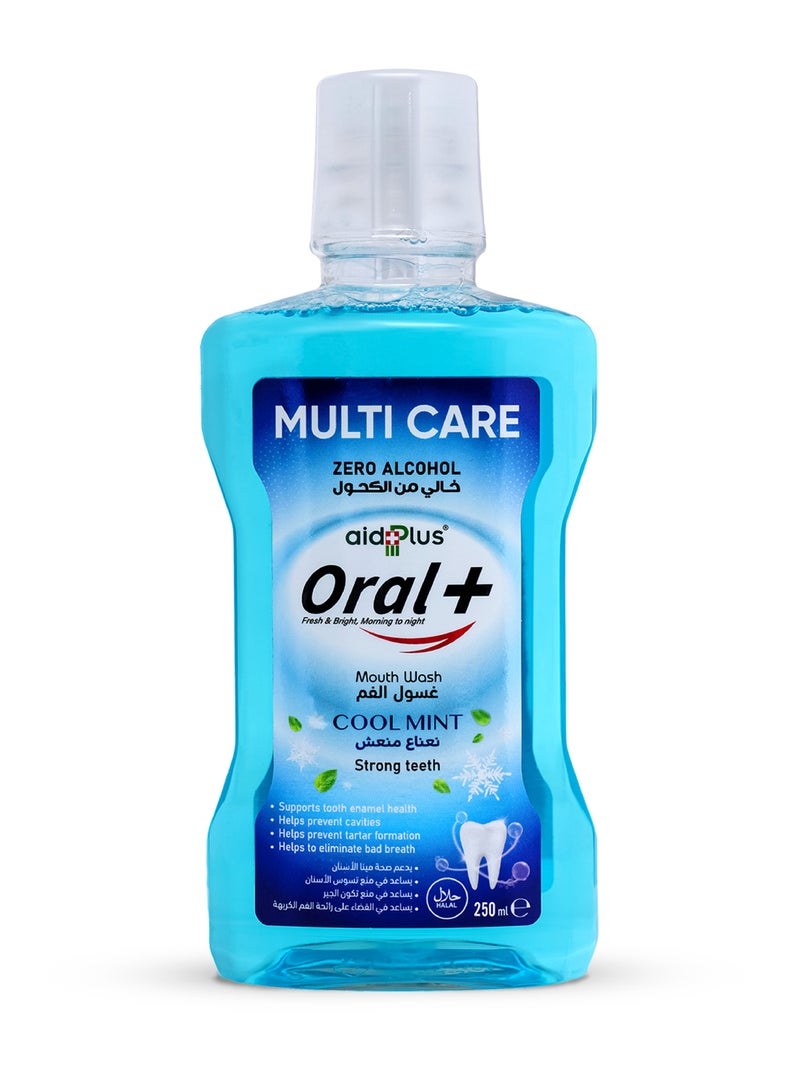 ايد بلس غسول الفم Oral+ للعناية المتعددة | غسول خالٍ من الكحول ومعزز بالزنك | حماية من البلاك والجير | نفس منعش يدوم طويلاً - Image 1