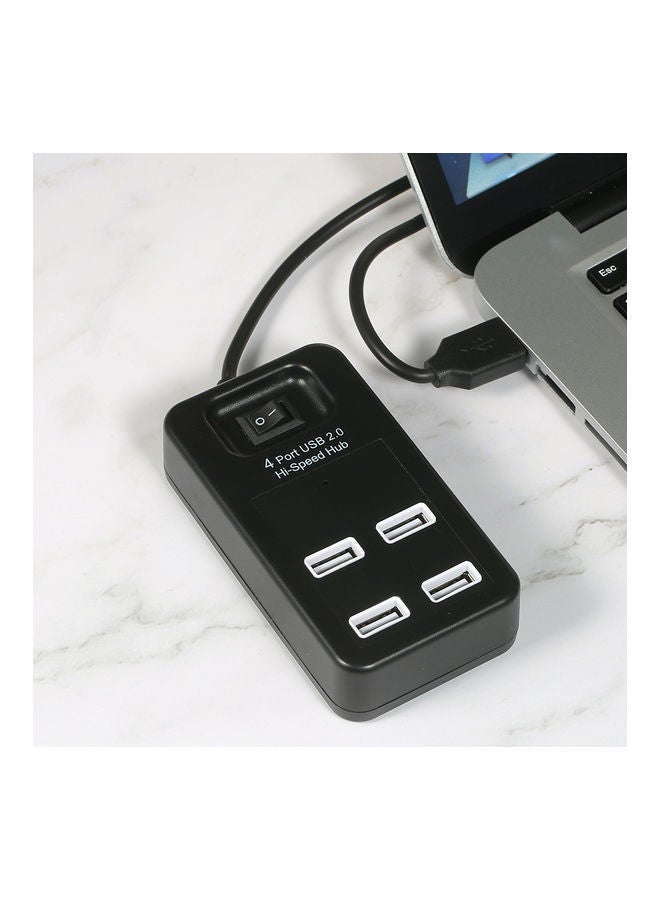 NIBEMINENT 4-Port USB 2.0 Hi-Speed Hub Black  - Image 2