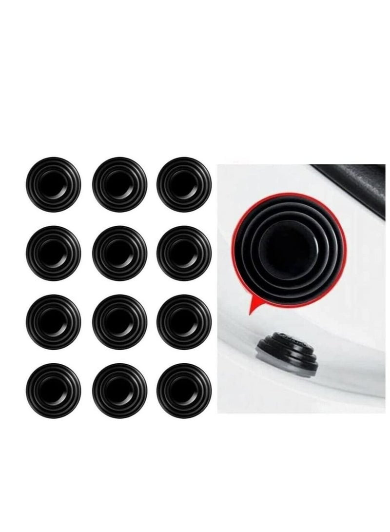 Captaintech 12PCS Car Door Shock Absorber Gasket,Car Door Protector Stickers,Buffer Bumper Cushion Car Door Shock Absorbing PVC Cushion Anti-Collision Gasket Car Accessories Decoration Sticke - Image 1