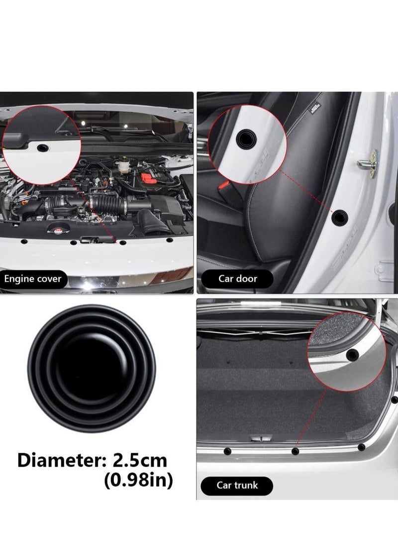 Captaintech 12PCS Car Door Shock Absorber Gasket,Car Door Protector Stickers,Buffer Bumper Cushion Car Door Shock Absorbing PVC Cushion Anti-Collision Gasket Car Accessories Decoration Sticke - Image 4