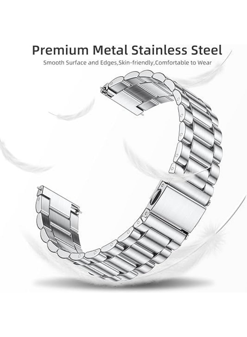 اووكاي متوافق مع ساعة هواوي واتش فيت 4 برو/فيت 4/فيت 3، سوار ساعة من الفولاذ المقاوم للصدأ، حزام معصم بديل معدني، متوافق مع ساعة هواوي واتش فيت للرجال والنساء (فضي) - Image 3