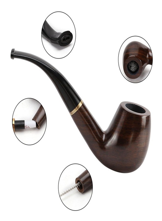 Hurifeng Smoking Pipe Kit with Case, Tobacco Pipe Starter Set for Beginners, Complete Pipe Set with Accessories, Portable Pipe Kit Gift Set for Men (Wood) - Image 2