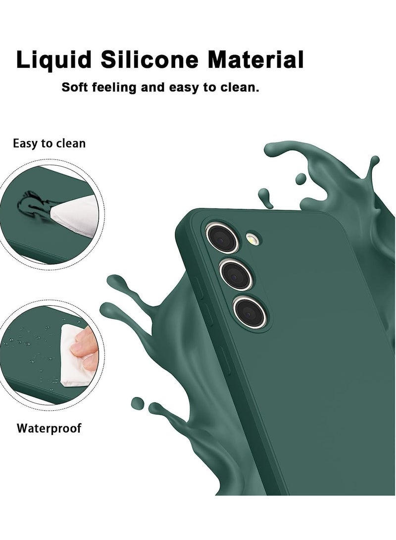 MIGOFAST Samsung Galaxy S24 Plus Soft Silicone Gelly Rubber Cover Shockproof Matte Finish Back Cover Inner Fabric Lining with Camera Protection Case Green - Image 3