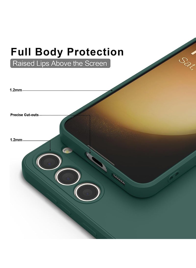 MIGOFAST Samsung Galaxy S24 Plus Soft Silicone Gelly Rubber Cover Shockproof Matte Finish Back Cover Inner Fabric Lining with Camera Protection Case Green - Image 5