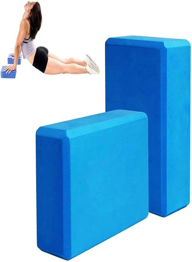 جيرن مجموعة جيرن من قطعتين من مكعبات اليوغا، مقاس 9 بوصات × 6 بوصات × 3 بوصات، عبوة من 4 قطع من مكعبات اليوغا الإسفنجية عالية الكثافة لتحسين القوة والمرونة والتوازن، خفيفة الوزن وسطحها مانع للانزلاق، مناسبة لليوغا والبيلاتس والتأمل. - Image 1