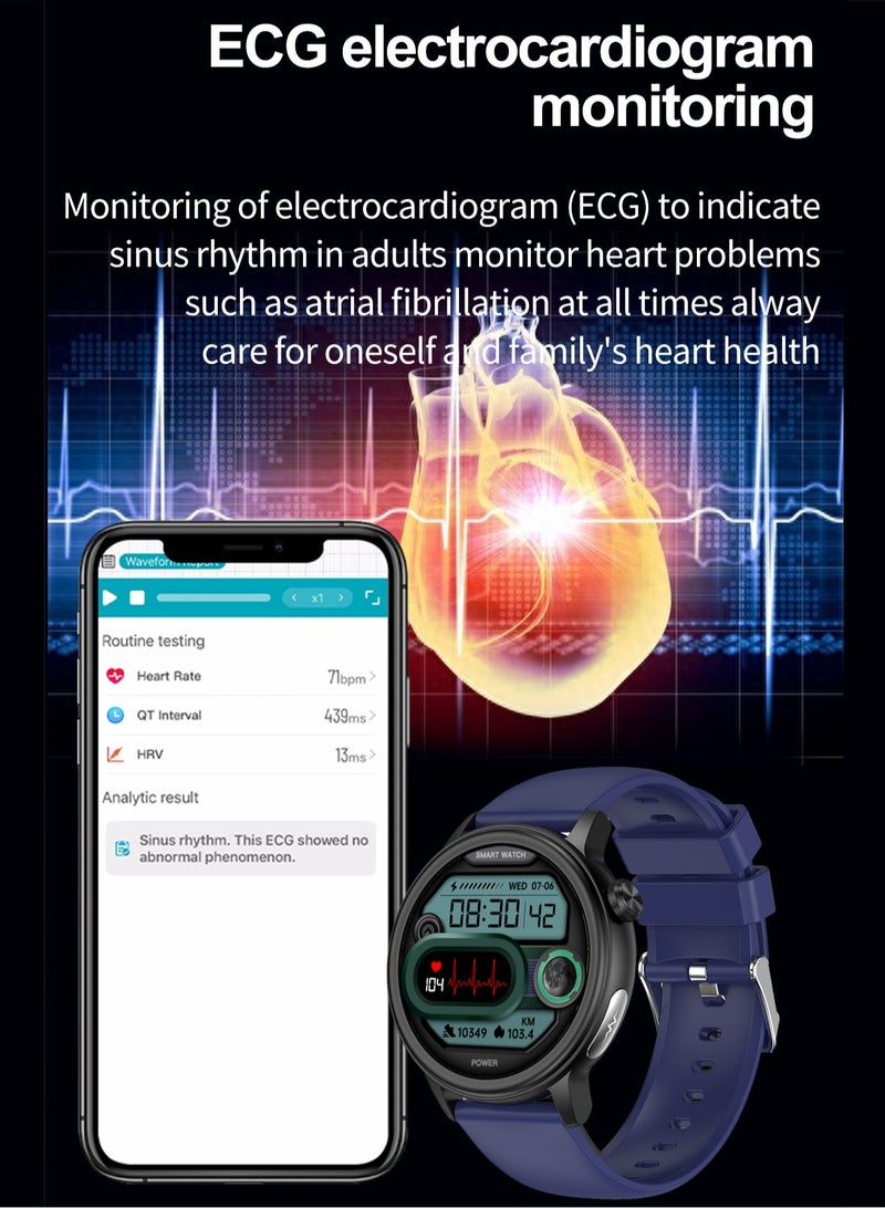 RollsTimi  Smart Watch For Men And Women, 1.39 Inch High Definition Full Screen Touch, Smart Voice Assistant, Multiple Sports Modes, Multiple Language Options, Magnetic Charging, Message Synchronization Reminder, Call Reminder, RT ET470 - Image 3