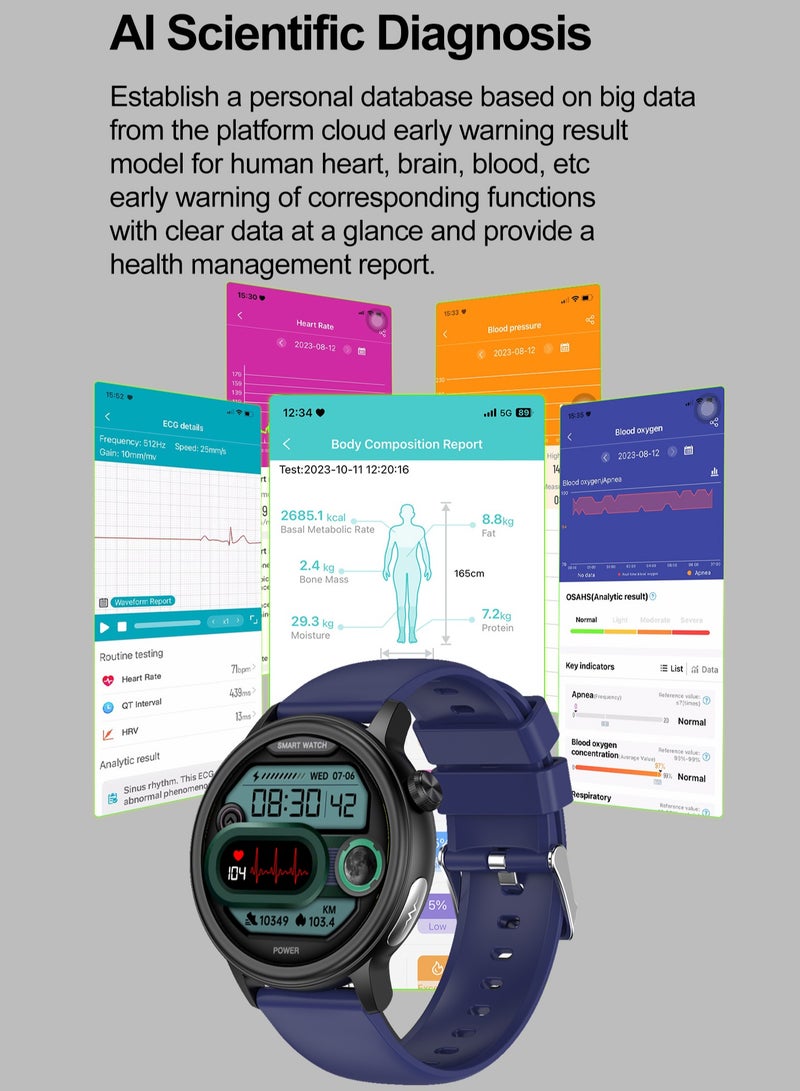 RollsTimi  Smart Watch For Men And Women, 1.39 Inch High Definition Full Screen Touch, Smart Voice Assistant, Multiple Sports Modes, Multiple Language Options, Magnetic Charging, Message Synchronization Reminder, Call Reminder, RT ET470 - Image 4