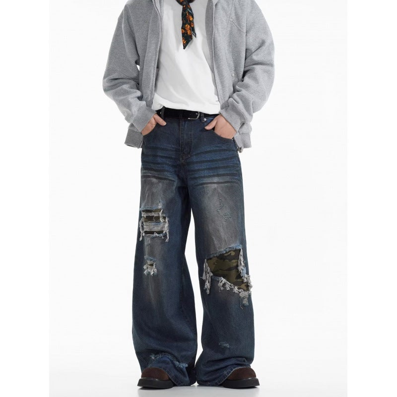 Unisex Classic Denim Jeans Loose Fit Daily Outdoor Wear - Image 2