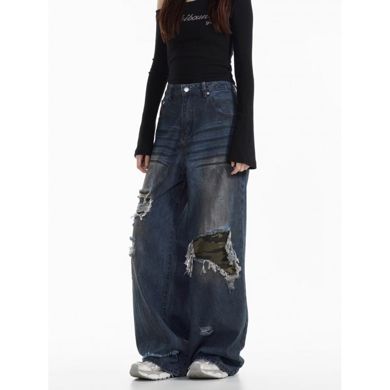 Unisex Classic Denim Jeans Loose Fit Daily Outdoor Wear - Image 5