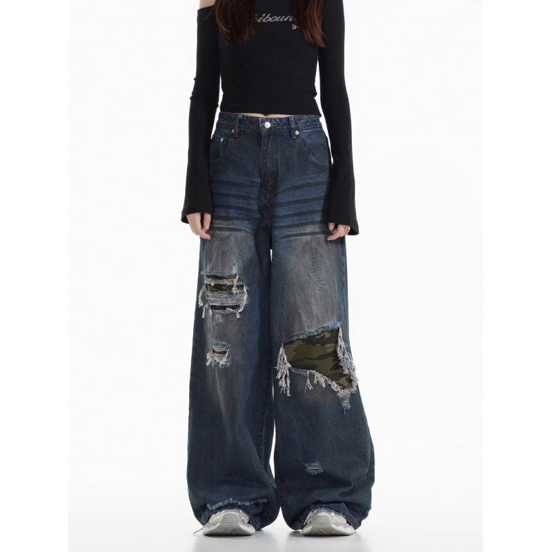 Unisex Classic Denim Jeans Loose Fit Daily Outdoor Wear - Image 4
