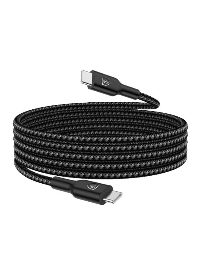 Type C TO Type C Cable Braided Fast Charging Black - Image 2